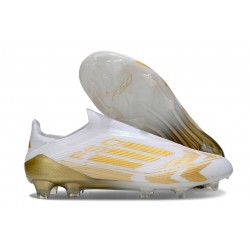 Korki adidas F50 Elite Sznurowadeł FG Biały Złoto