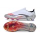 Korki adidas F50 Elite Sznurowadeł FG X Messi Biały Srebro Czerwony