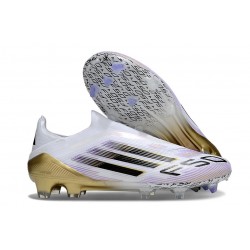 Korki adidas F50 Elite Sznurowadeł FG Vit Svart Guld
