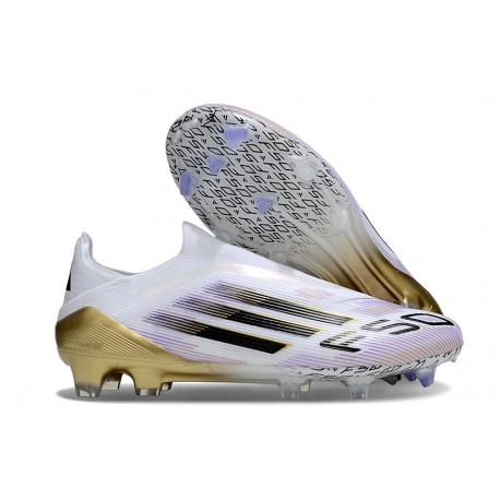 Korki adidas F50 Elite Sznurowadeł FG Vit Svart Guld