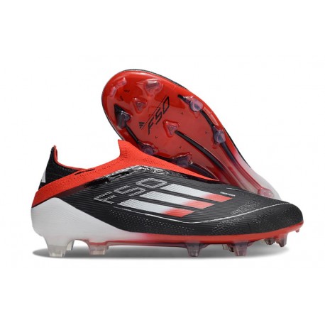 Korki adidas F50 Elite Sznurowadeł FG Czarny Czerwony Biały